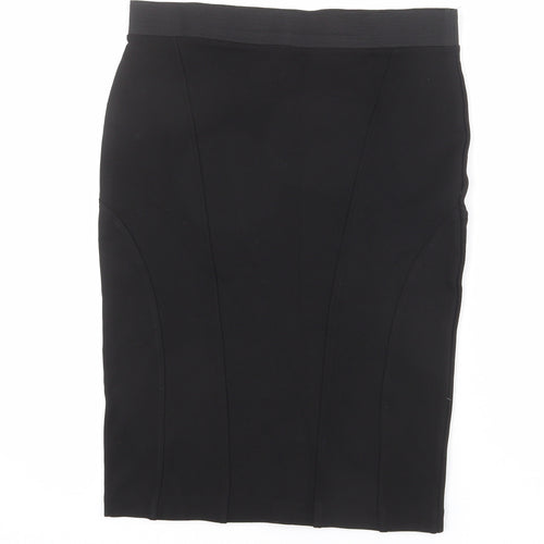 NEXT Womens Black Viscose Straight & Pencil Skirt Size 14