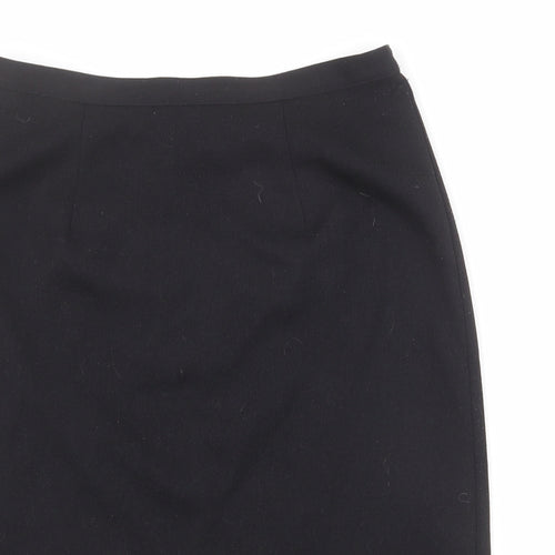 EWM Womens Black Polyester Straight & Pencil Skirt Size 32 in Zip