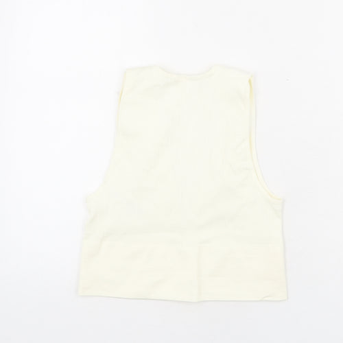 Urban Outfitters Womens Ivory Polyamide Cropped Tank Size L V-Neck