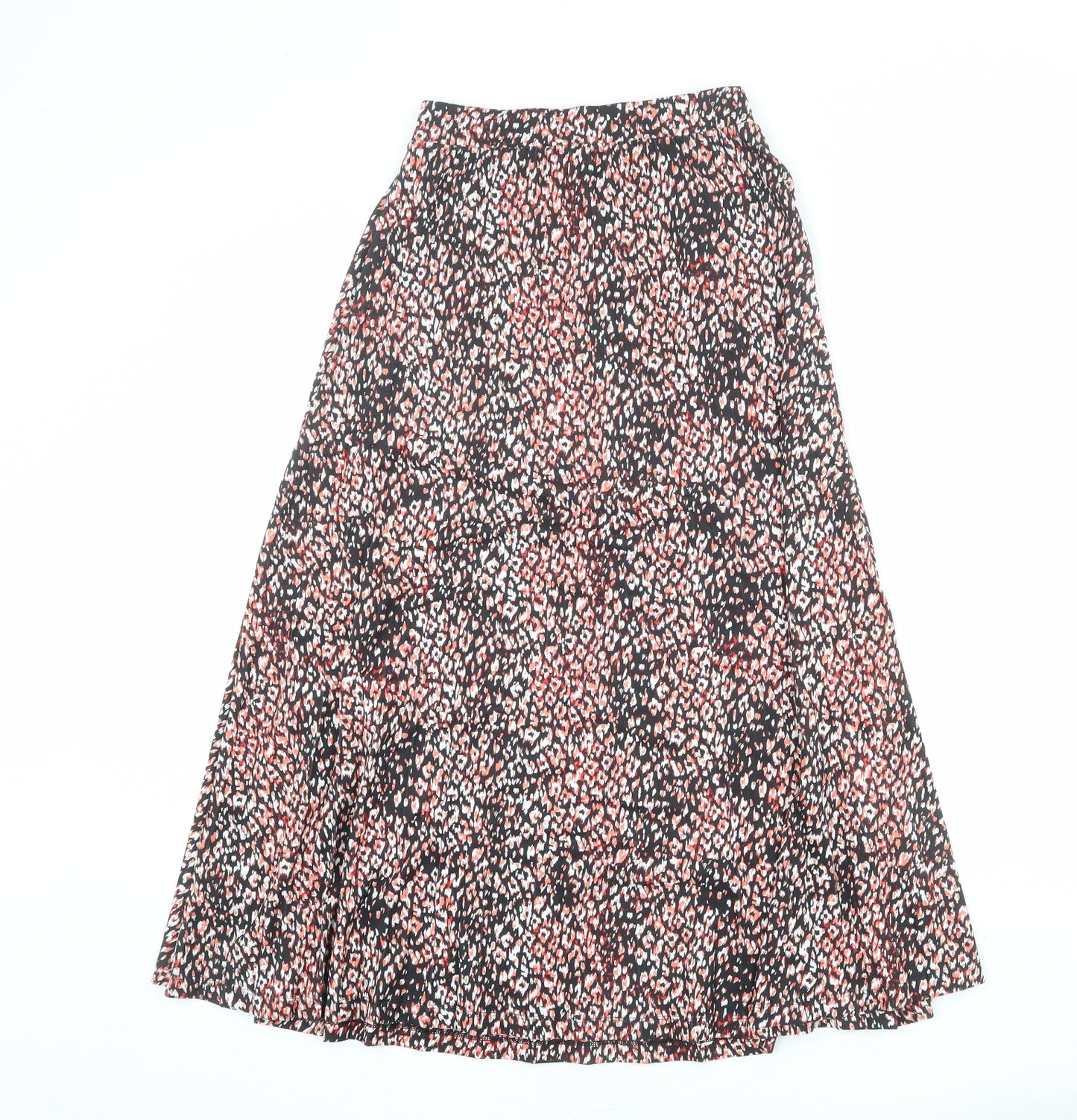 Marks and Spencer Womens Multicoloured Animal Print Polyester A-Line Skirt Size 6 - Leopard pattern