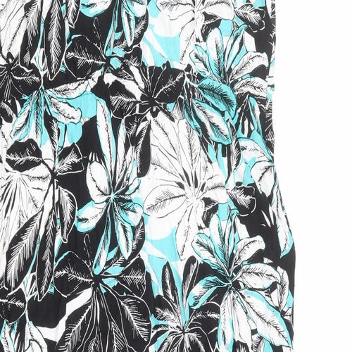 Bonmarché Womens Multicoloured Floral Viscose Tank Dress Size 24 Square Neck Pullover
