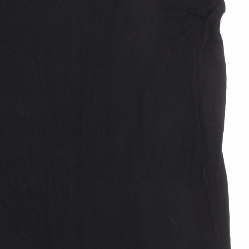 H&M Womens Black Viscose T-Shirt Dress Size 2XL Round Neck Pullover