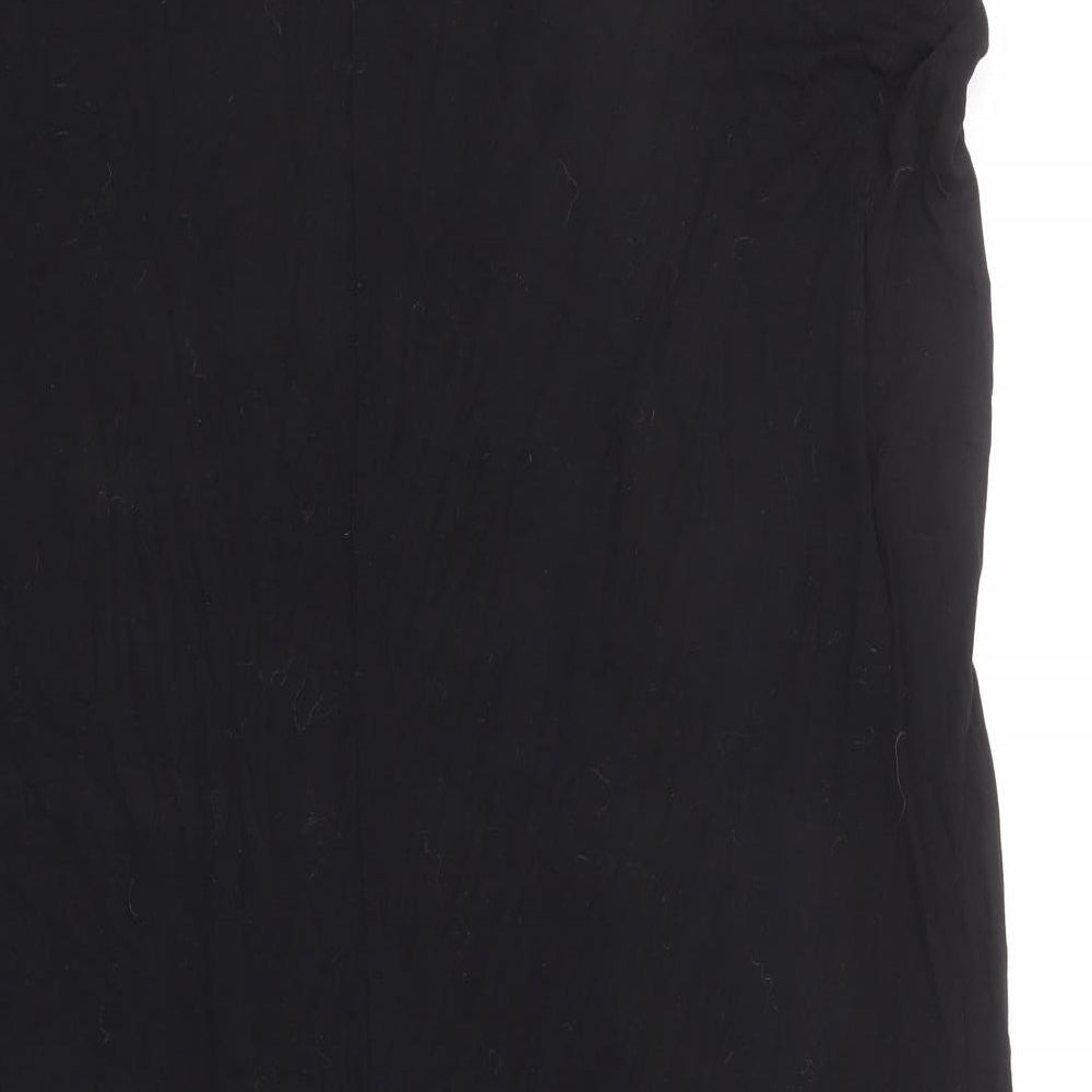 H&M Womens Black Viscose T-Shirt Dress Size 2XL Round Neck Pullover