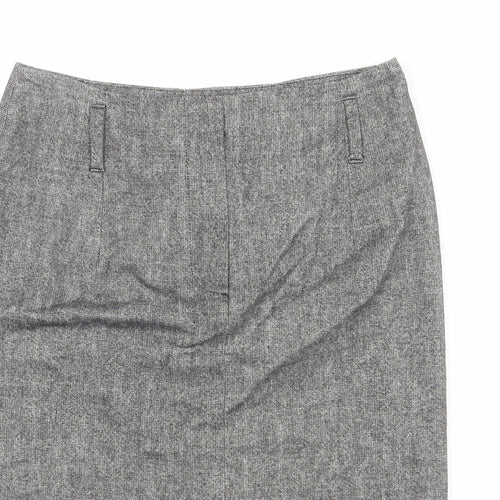 Minuet Womens Grey Polyester A-Line Skirt Size 12 Zip