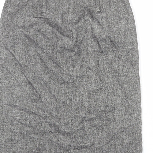 Minuet Womens Grey Polyester A-Line Skirt Size 12 Zip