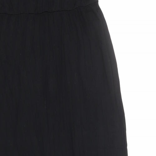 Oasis Womens Black Viscose Maxi Size S V-Neck Pullover