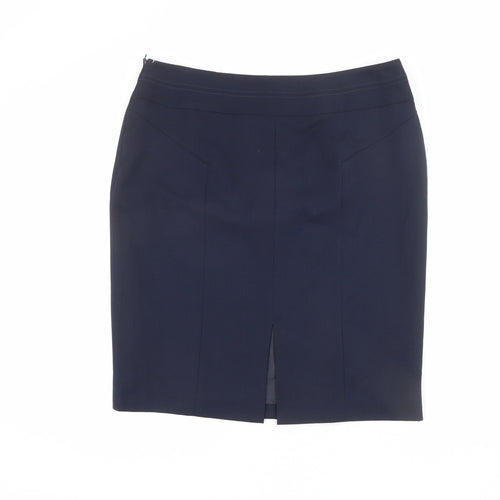 Autonomy Womens Blue Polyester Straight & Pencil Skirt Size 16 Zip
