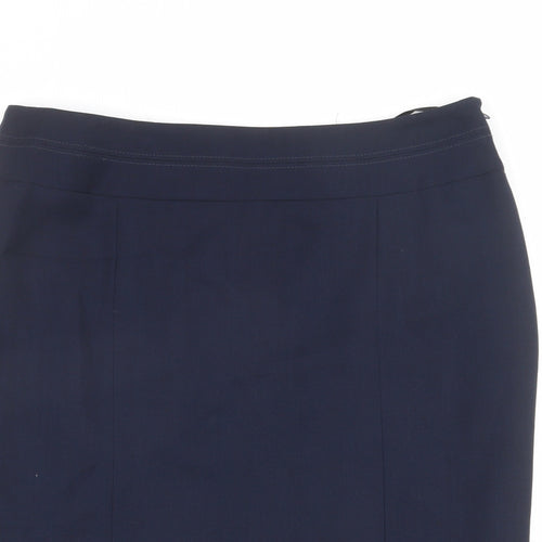 Autonomy Womens Blue Polyester Straight & Pencil Skirt Size 16 Zip