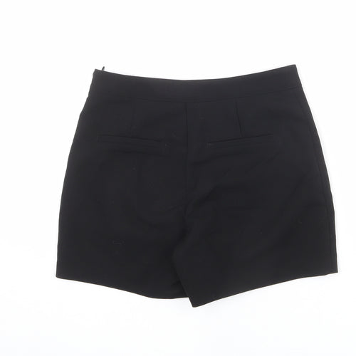 H&M Womens Black Polyester Sailor Shorts Size 10 L4 in Regular Zip