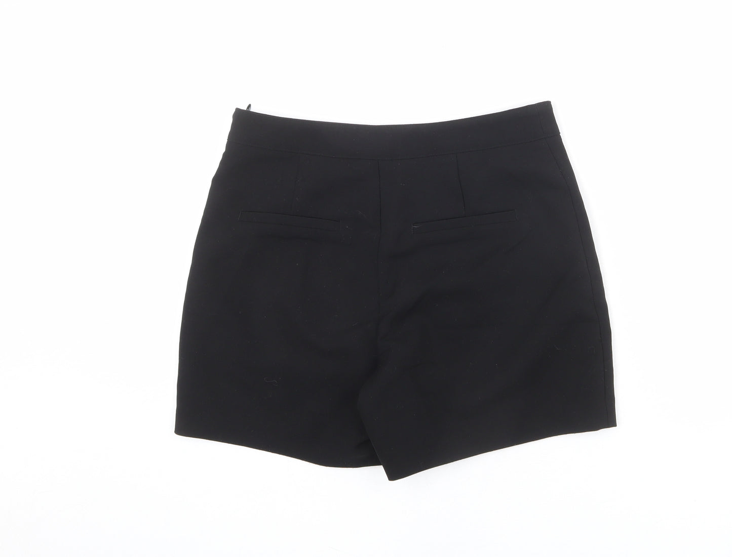 H&M Womens Black Polyester Sailor Shorts Size 10 L4 in Regular Zip