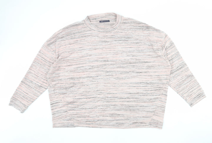 Marks and Spencer Womens Pink Crew Neck Polyester Pullover Jumper Size 24