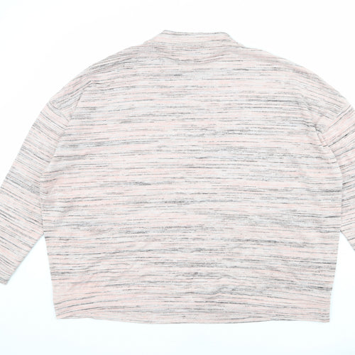 Marks and Spencer Womens Pink Crew Neck Polyester Pullover Jumper Size 24