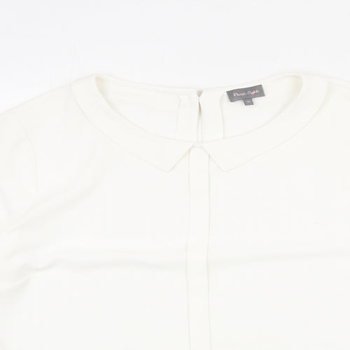 Phase Eight Womens Ivory Polyester Basic Blouse Size 16 Round Neck