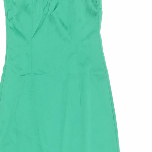 PRETTYLITTLETHING Womens Green Polyester Mermaid Size 8 Sweetheart Zip