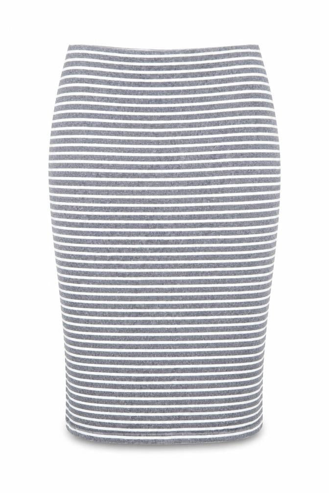 Marks and Spencer Womens Blue Striped Cotton Bandage Skirt Size 12
