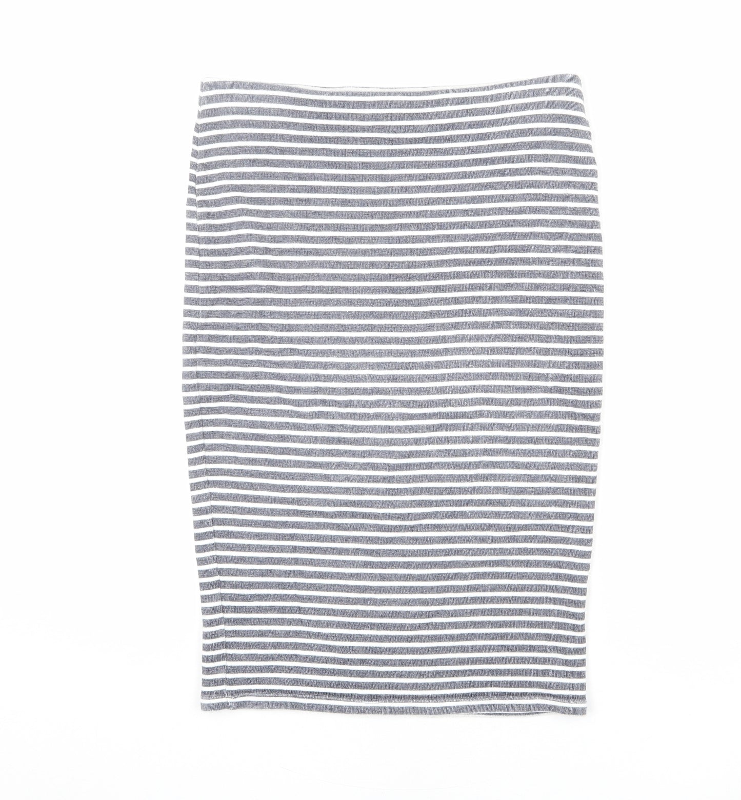 Marks and Spencer Womens Blue Striped Cotton Bandage Skirt Size 12