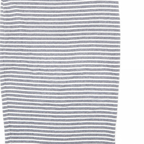 Marks and Spencer Womens Blue Striped Cotton Bandage Skirt Size 12