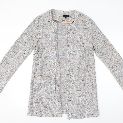 New Look Womens Grey Round Neck Polyester Cardigan Jumper Size 10
