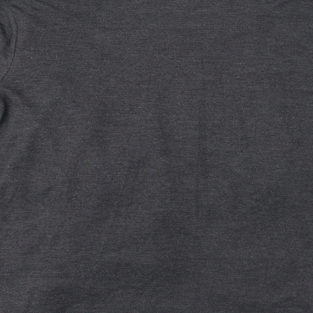 BHS Womens Grey Cotton Basic Blouse Size 14 Scoop Neck - Twin Set