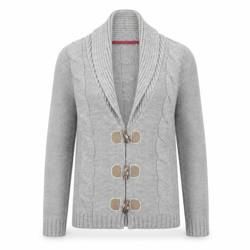 Angel Womens Grey V-Neck Acrylic Cardigan Jumper Size XS - Elbow patches