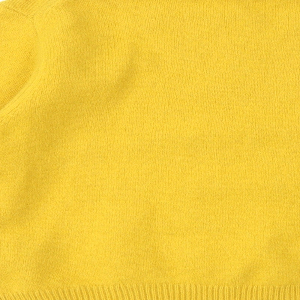 Uniqlo Womens Yellow Round Neck Wool Pullover Jumper Size S
