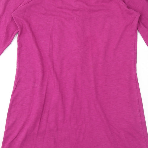 Joules Womens Pink 100% Cotton Bodycon Size 8 Henley Pullover