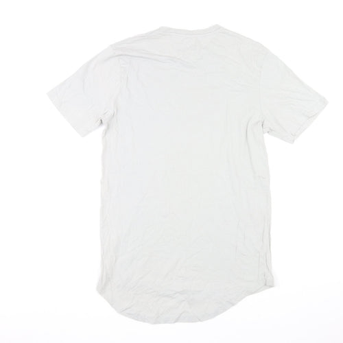 Zara Mens Grey Cotton T-Shirt Size XL Crew Neck