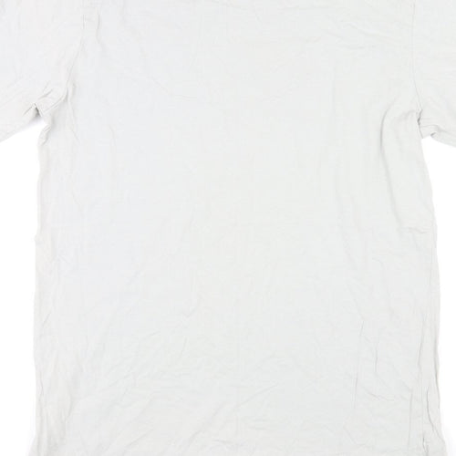 Zara Mens Grey Cotton T-Shirt Size XL Crew Neck