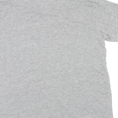 Huffer Womens Grey Cotton Basic T-Shirt Size 8 Round Neck