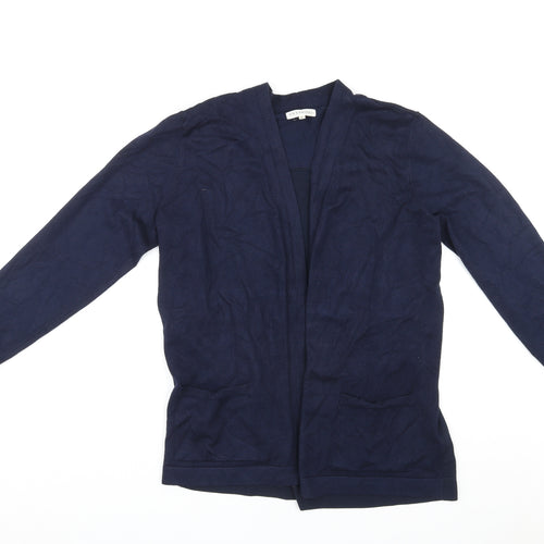 Retrology Womens Blue V-Neck Rayon Cardigan Jumper Size L