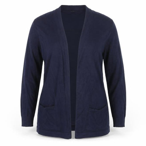 Retrology Womens Blue V-Neck Rayon Cardigan Jumper Size L