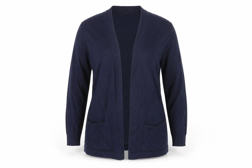 Retrology Womens Blue V-Neck Rayon Cardigan Jumper Size L