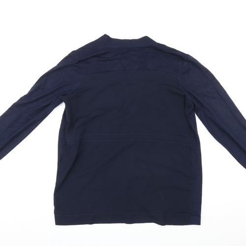 Retrology Womens Blue V-Neck Rayon Cardigan Jumper Size L