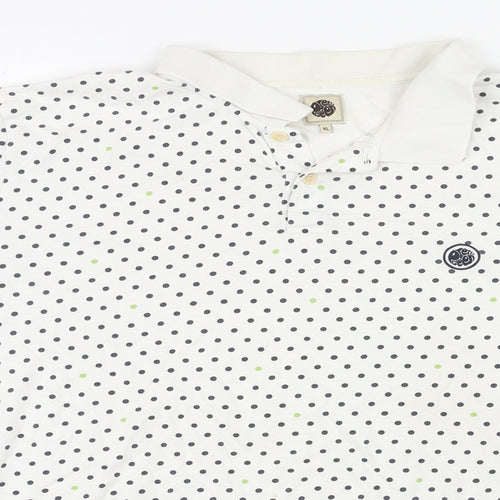 Pretty Green Mens Multicoloured Polka Dot Cotton Polo Size XL Collared Pullover