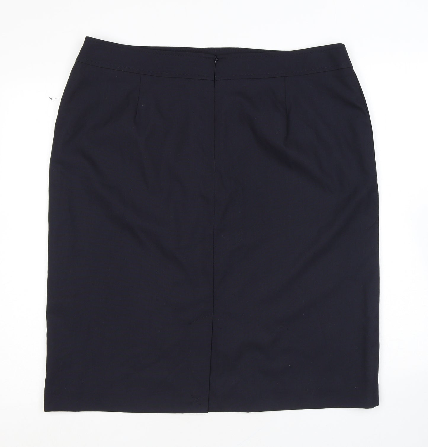 Brook Taverner Womens Black Polyester A-Line Skirt Size 18 Zip
