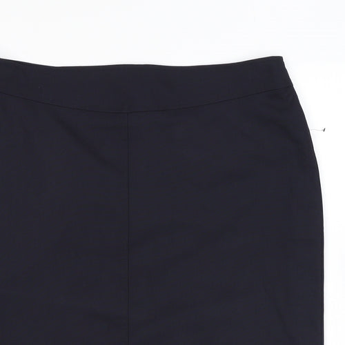 Brook Taverner Womens Black Polyester A-Line Skirt Size 18 Zip