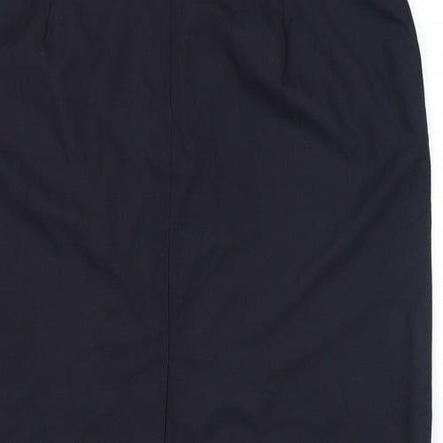Brook Taverner Womens Black Polyester A-Line Skirt Size 18 Zip