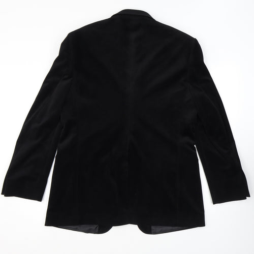 Marks and Spencer Mens Black Polyester Jacket Blazer Size 42 Regular