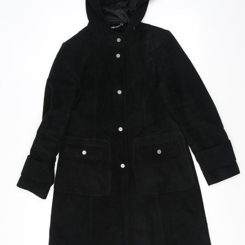 NEXT Womens Black Parka Coat Size 8 Snap