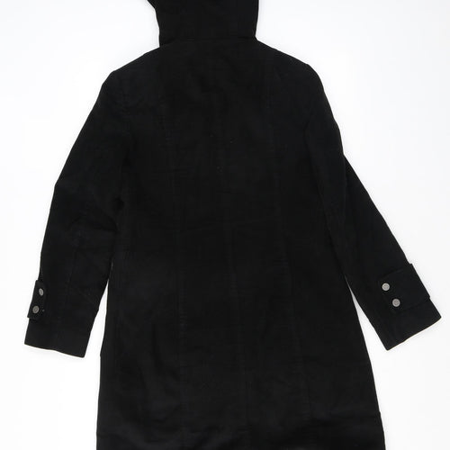 NEXT Womens Black Parka Coat Size 8 Snap