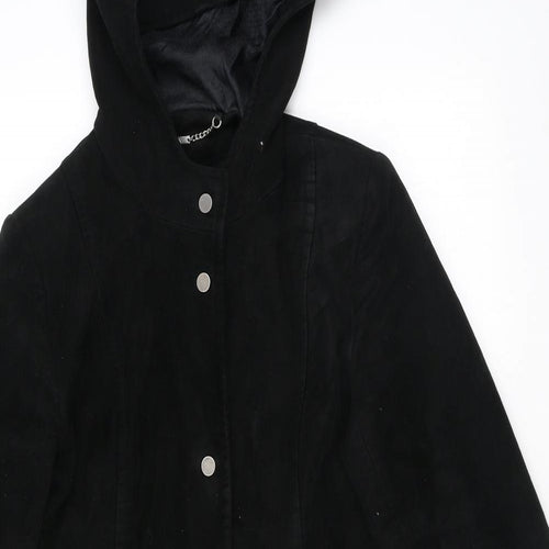 NEXT Womens Black Parka Coat Size 8 Snap