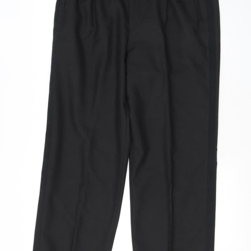 Executex Mens Black Polyester Trousers Size 36 in L31 in Regular Zip