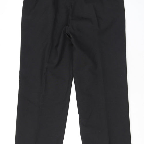 Executex Mens Black Polyester Trousers Size 36 in L31 in Regular Zip