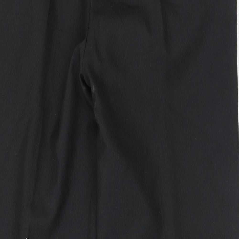 Executex Mens Black Polyester Trousers Size 36 in L31 in Regular Zip