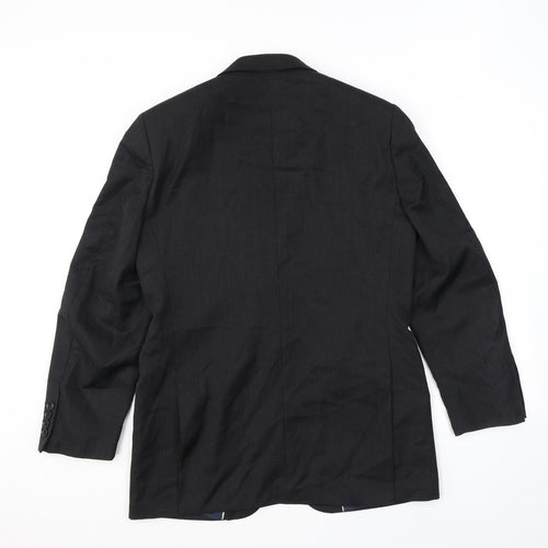 Moss Bros Mens Grey Wool Jacket Suit Jacket Size 38 Regular