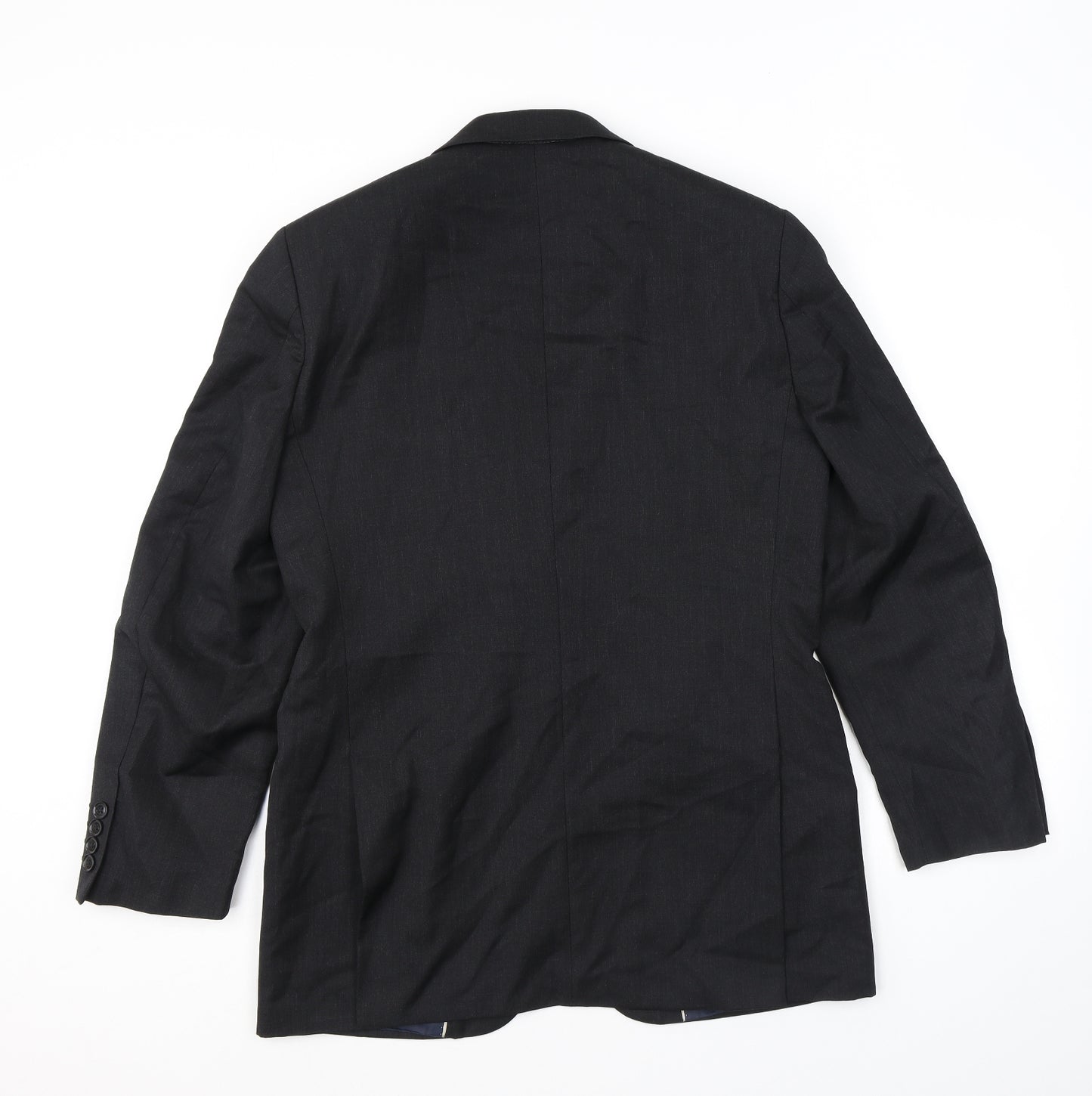 Moss Bros Mens Grey Wool Jacket Suit Jacket Size 38 Regular