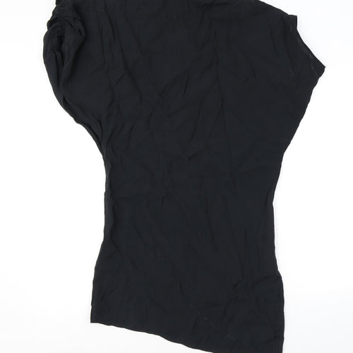 Zara Womens Black Modal Mini Size M Round Neck Pullover
