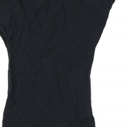 Zara Womens Black Modal Mini Size M Round Neck Pullover