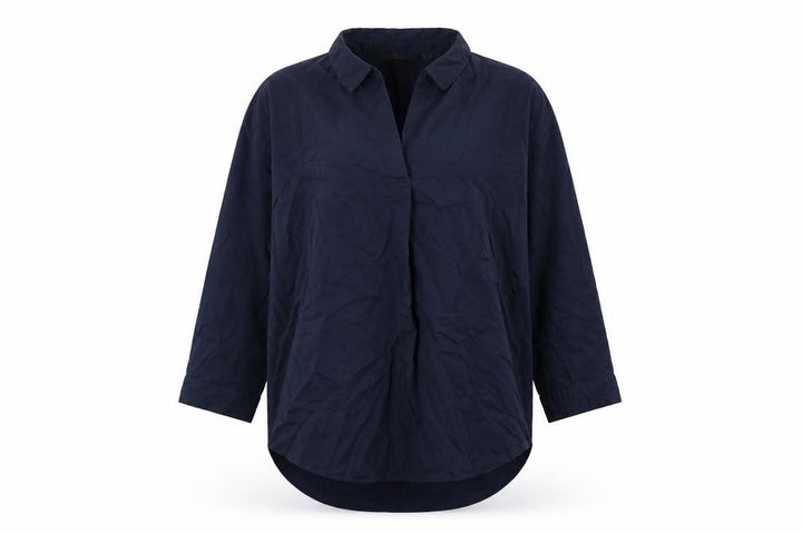 Uniqlo Womens Blue Viscose Basic Blouse Size XS Collared