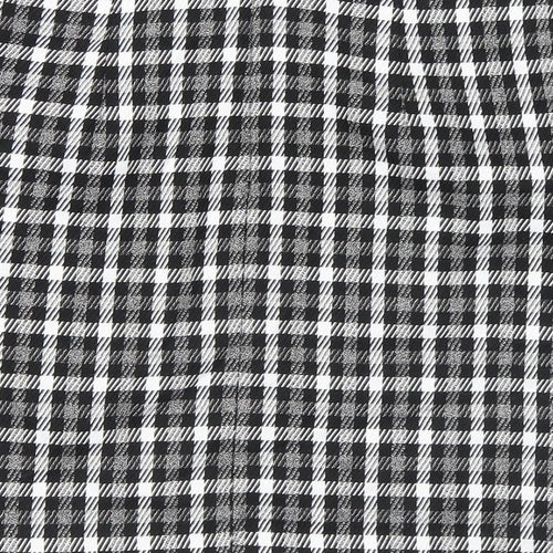NEXT Womens Black Plaid Polyester Mini Skirt Size 8 Zip